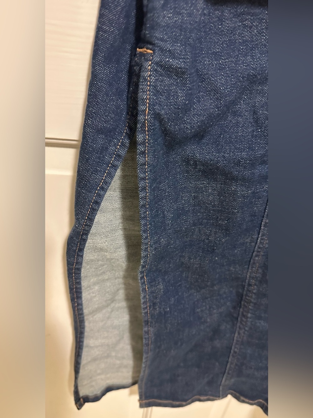Target Wild Fable Dark Wash Denim Midi Tank Dress - Picture 3 of 5